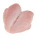 A tray of premium, individually frozen, skinless chicken breasts, ready for cooking.