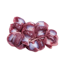 A close-up of fresh, premium frozen chicken liver ready for cooking.