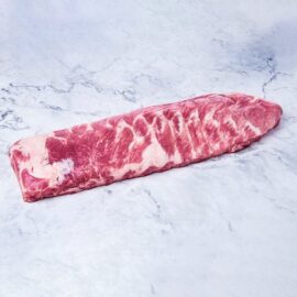 A full rack of premium Frozen USDA St Louis Ribs, perfectly trimmed and ready for cooking.