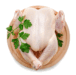 A premium, plump whole frozen chicken, flash-frozen and ready for cooking.